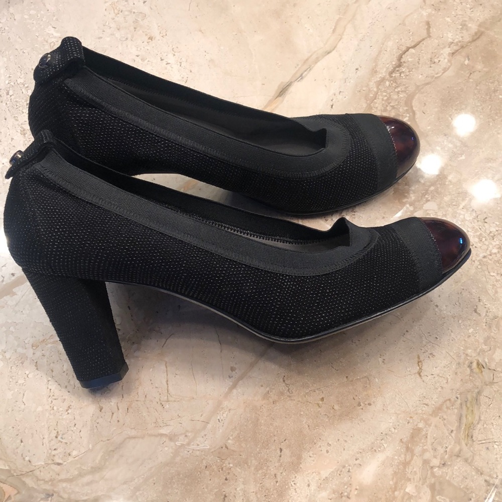 Stuart Weitzman Black Pumps with Tortoise Toes
